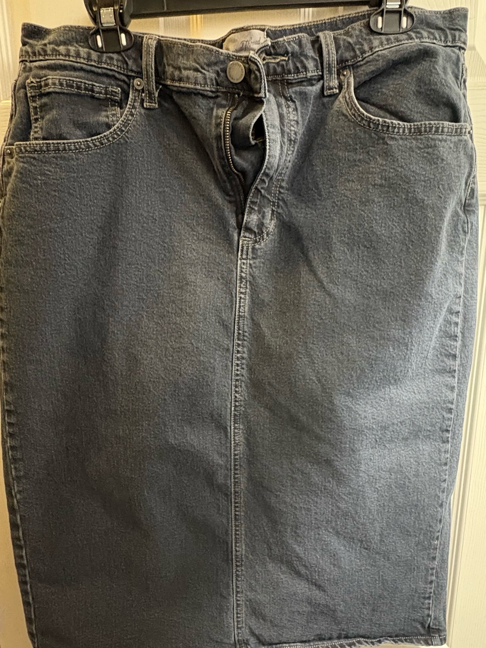 Universal Thread Dark Gray High-Waist Denim Skirt